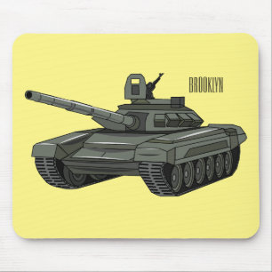 illustration av tecknaden tank musmatta