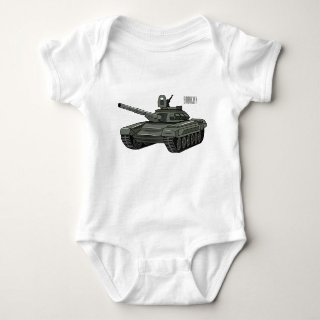 illustration av tecknaden tank t shirt (Framsida)
