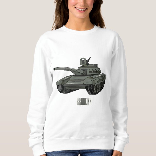 illustration av tecknaden tank t shirt (Framsida)