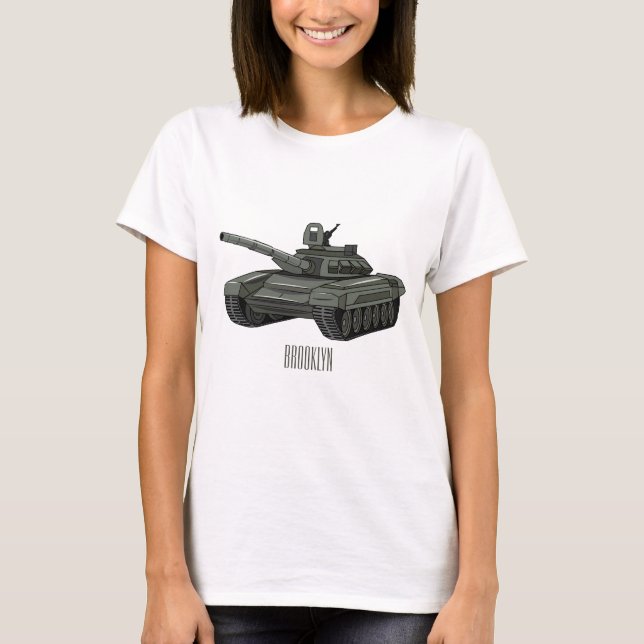 illustration av tecknaden tank t shirt (Framsida)