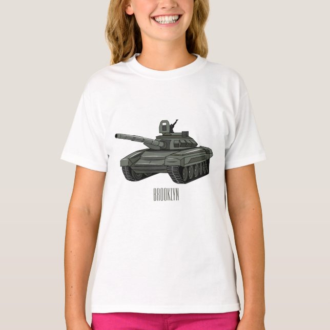 illustration av tecknaden tank t shirt (Framsida)