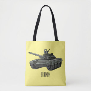 illustration av tecknaden tank tygkasse