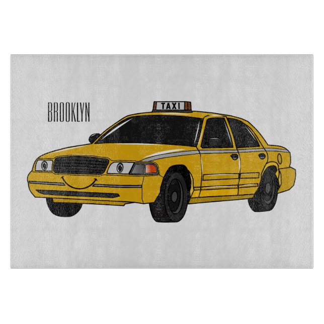 illustration av tecknaden taxi (Framsidan)