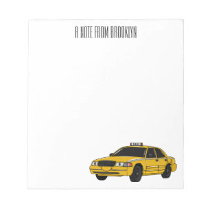illustration av tecknaden taxi anteckningsblock