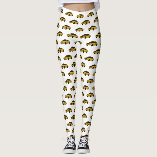 illustration av tecknaden taxi leggings (Framsida)