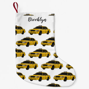 illustration av tecknaden taxi liten julstrumpa