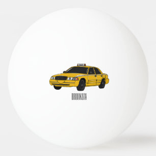 illustration av tecknaden taxi pingisboll