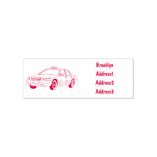 illustration av tecknaden taxi självfärgande stämpel