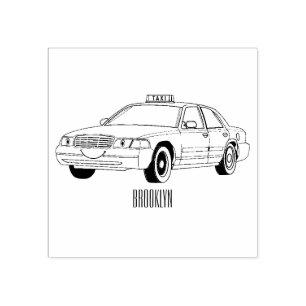 illustration av tecknaden taxi stämpel