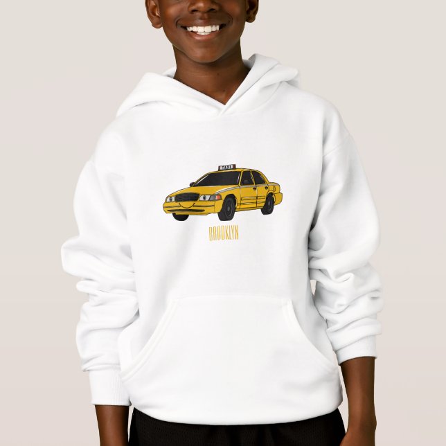 illustration av tecknaden taxi t shirt (Framsida)
