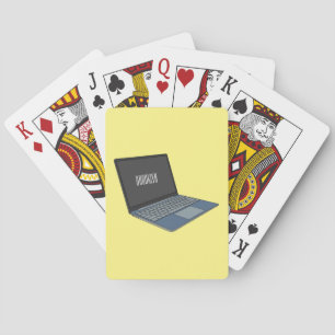 illustration av tecknaden till den bärbara datorn casinokort