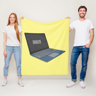 illustration av tecknaden till den bärbara datorn fleecefilt