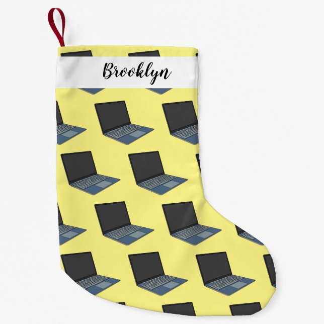 illustration av tecknaden till den bärbara datorn liten julstrumpa (Framsidan)