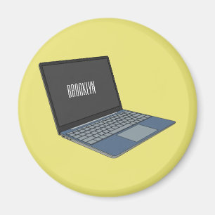 illustration av tecknaden till den bärbara datorn magnet