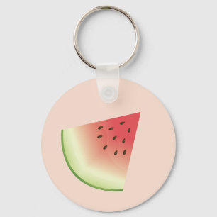 Illustration av Tecknaden Vattenmelon Fruit Segce Nyckelring