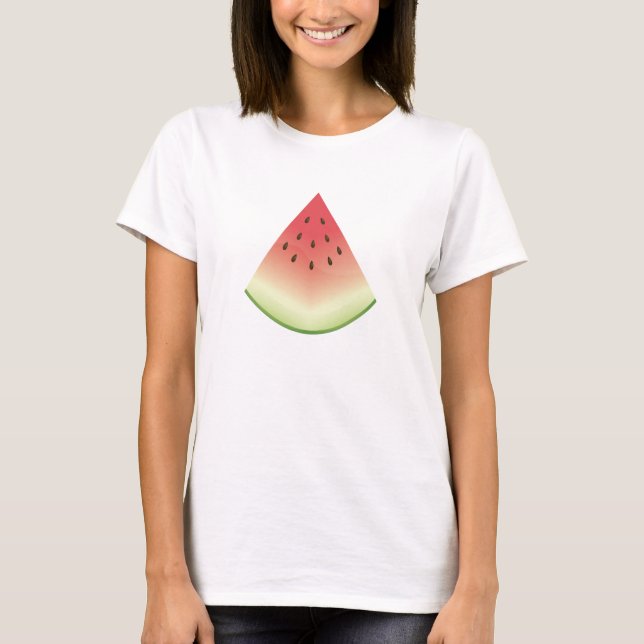 Illustration av Tecknaden Vattenmelonsegment Tee Shirt (Framsida)