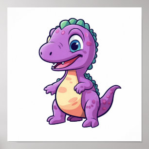 illustration av tecknadens dinosaurier poster