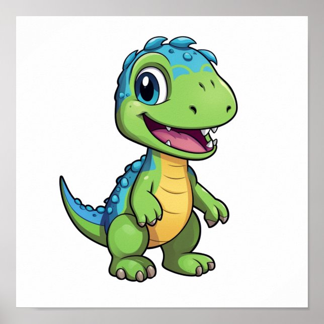 illustration av tecknadens dinosaurier poster (Framsidan)