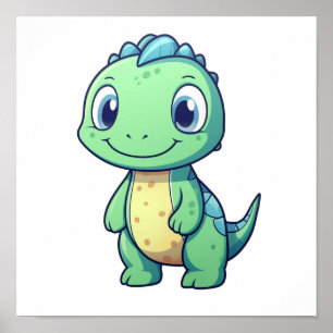 illustration av tecknadens dinosaurier poster