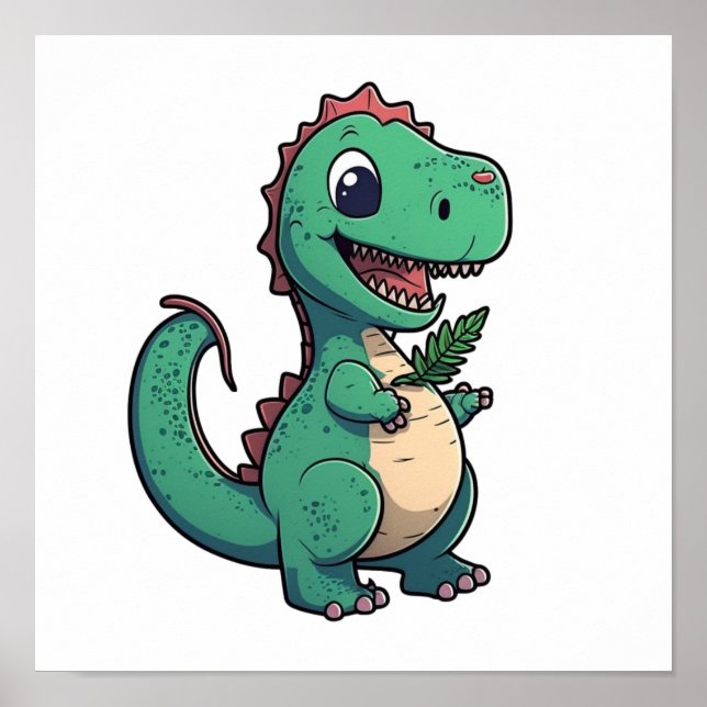 illustration av tecknadens dinosaurier poster (Framsidan)