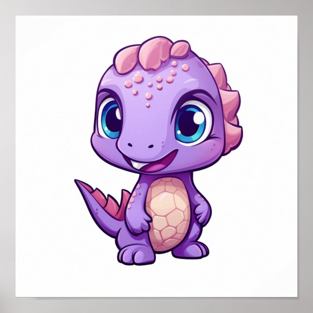 illustration av tecknadens dinosaurier poster (Framsidan)