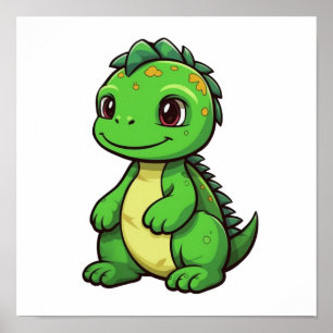 illustration av tecknadens dinosaurier poster