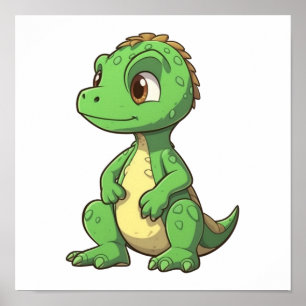 illustration av tecknadens dinosaurier poster