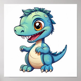 illustration av tecknadens dinosaurier poster