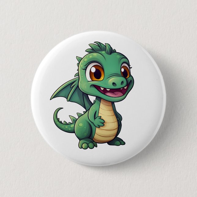 illustration av tecknadens dragon knapp (Framsida)