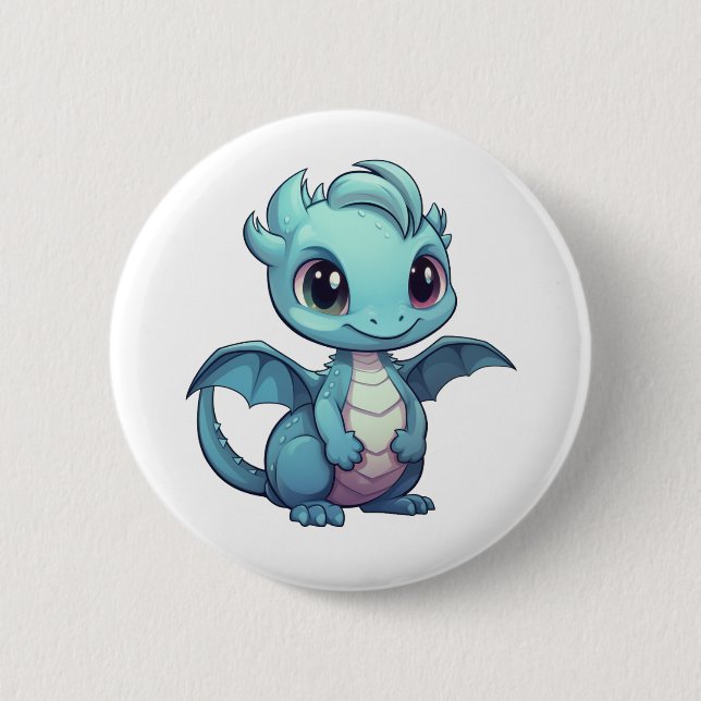 illustration av tecknadens dragon knapp (Framsida)