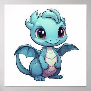 illustration av tecknadens dragon poster