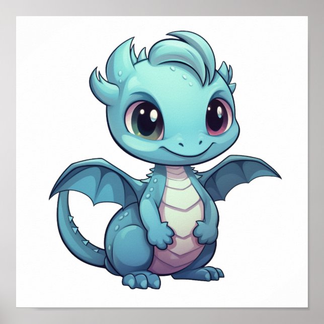 illustration av tecknadens dragon poster (Framsidan)