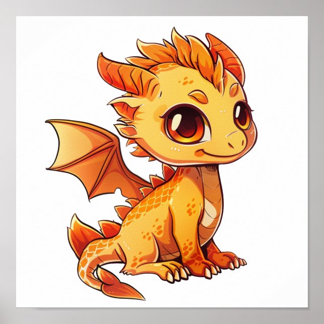 illustration av tecknadens dragon poster (Framsidan)