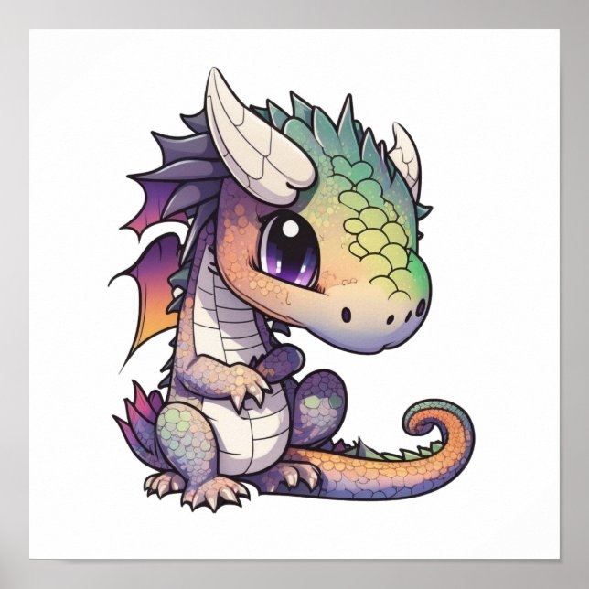 illustration av tecknadens dragon poster (Framsidan)
