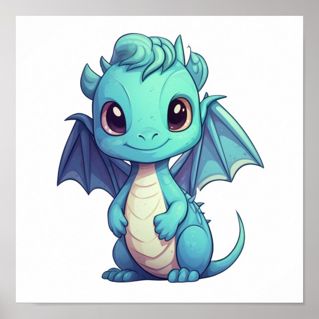 illustration av tecknadens dragon poster (Framsidan)