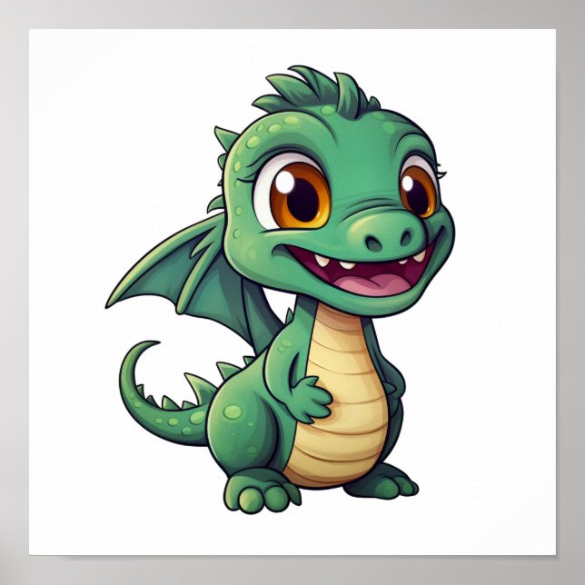 illustration av tecknadens dragon poster (Framsidan)