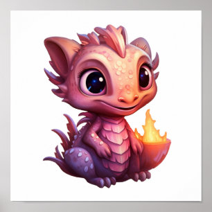 illustration av tecknadens dragon poster
