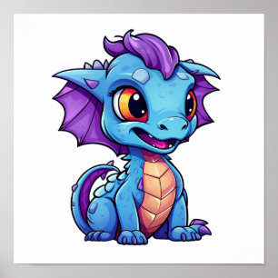illustration av tecknadens dragon poster