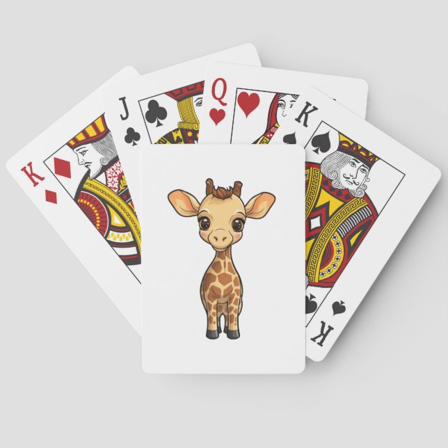 illustration av tecknadens giraff casinokort (Baksidan)