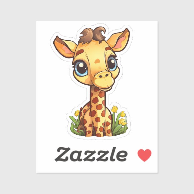 illustration av tecknadens giraff klistermärken (Ark)