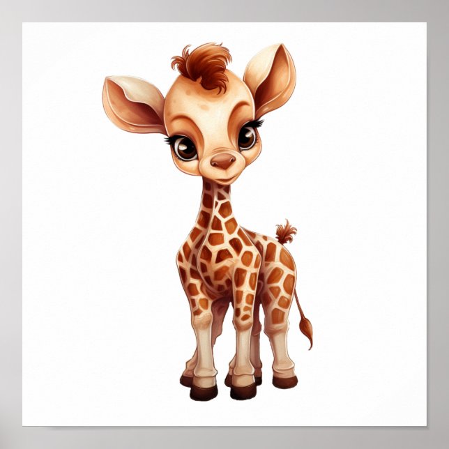 illustration av tecknadens giraff poster (Framsidan)