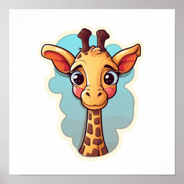 illustration av tecknadens giraff poster (Framsidan)