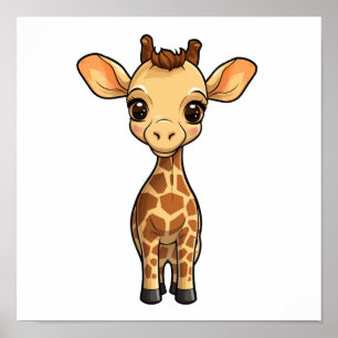 illustration av tecknadens giraff poster