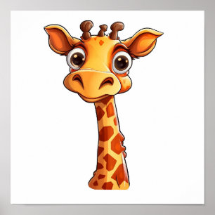 illustration av tecknadens giraff poster