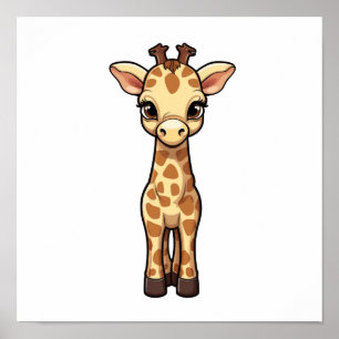 illustration av tecknadens giraff poster
