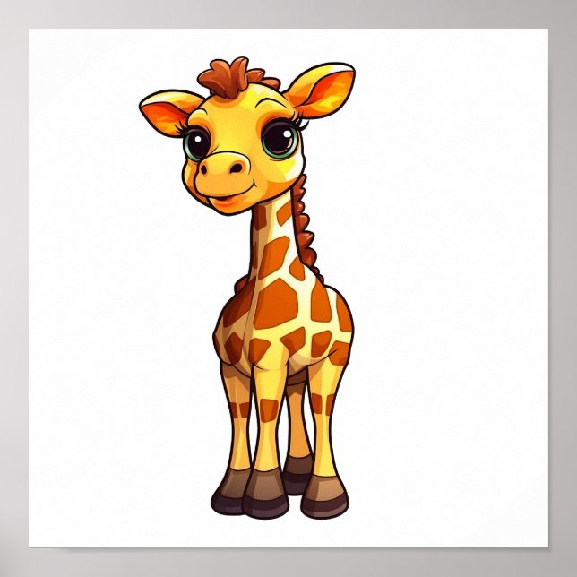 illustration av tecknadens giraff poster (Framsidan)