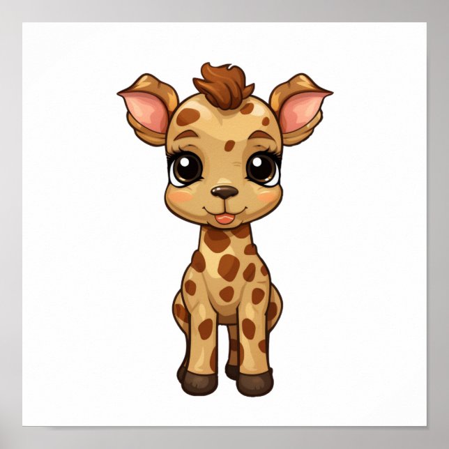 illustration av tecknadens giraff poster (Framsidan)