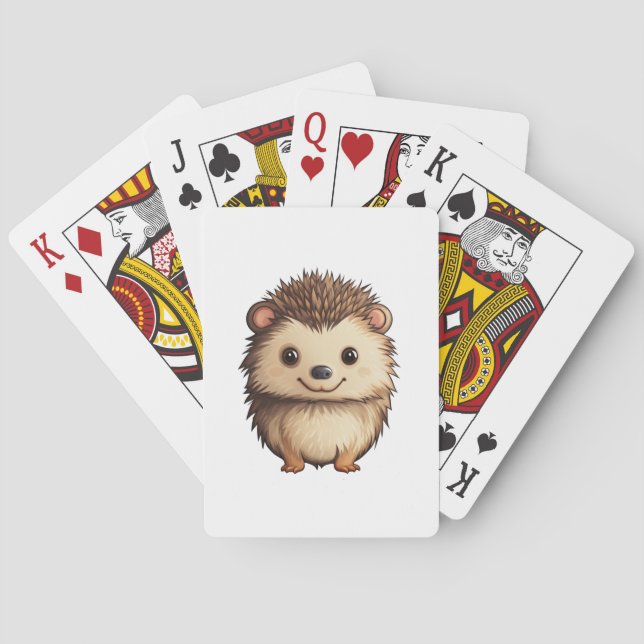 illustration av tecknadens hedgehog casinokort (Baksidan)