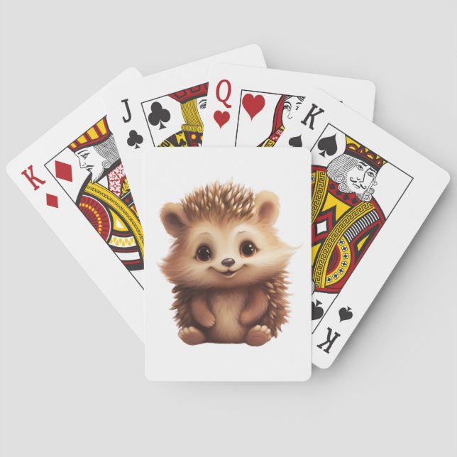 illustration av tecknadens hedgehog casinokort (Baksidan)
