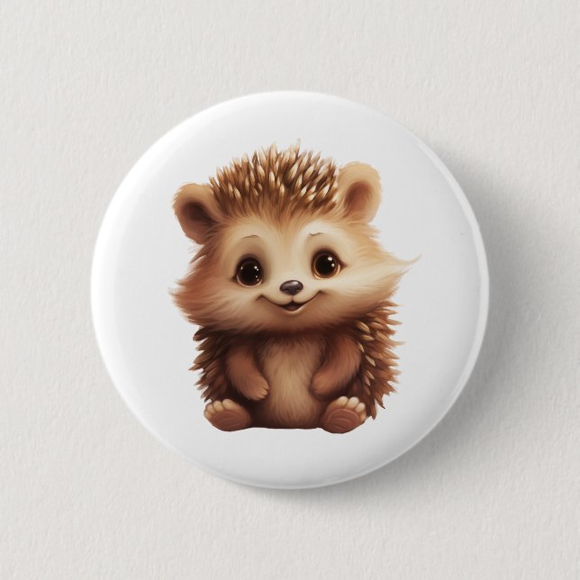 illustration av tecknadens hedgehog knapp (Framsida)